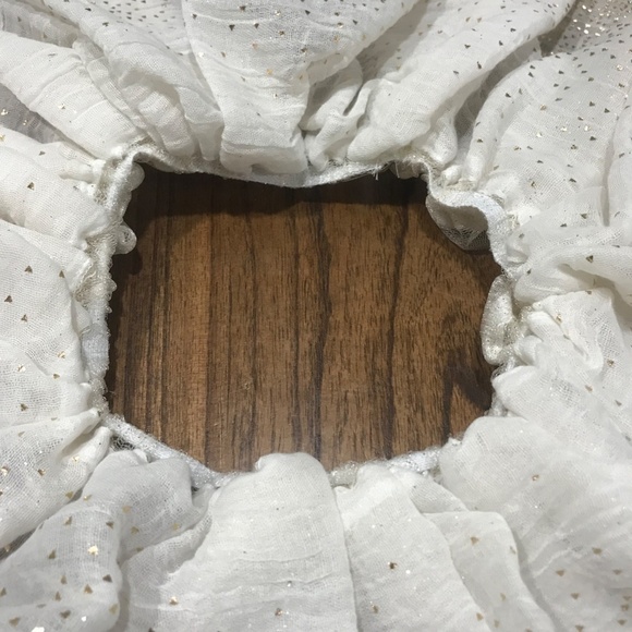 New Oh Baby Frill Tutu Ivory Gold Flecks Elastic Waist Reversible Kid Toddler - Picture 5 of 11